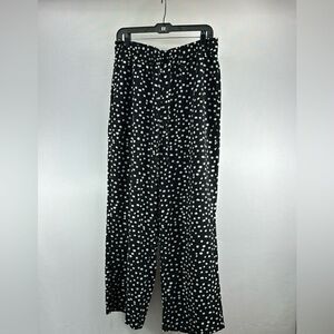 Sanctuary Mirage Printed Pull-On Pants- Black/White Polka Dot- Size XL- NWT